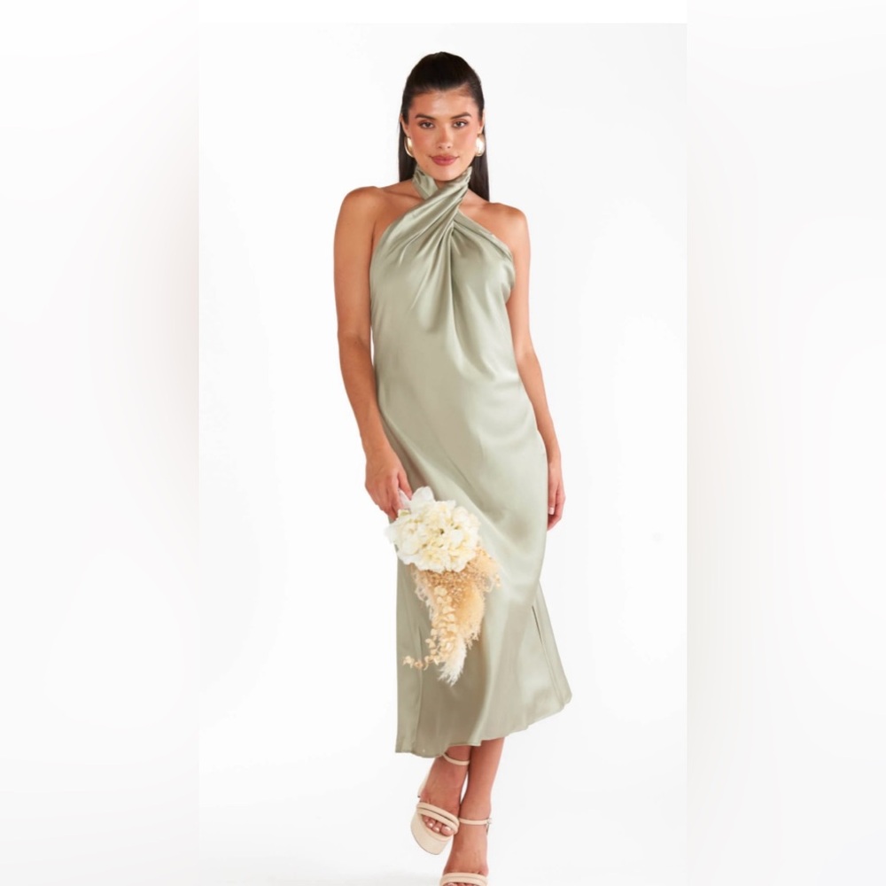 Show Me Your MuMu Sage Green Midi Dress